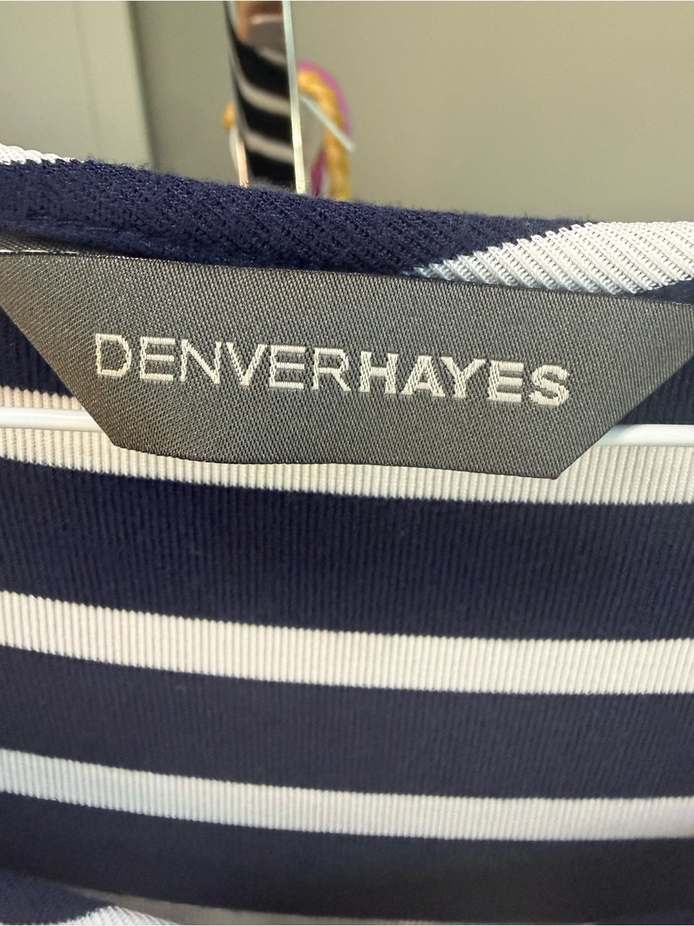 Denver Hayes Navy & White Striped Maxi Dress - Picture 2 of 6